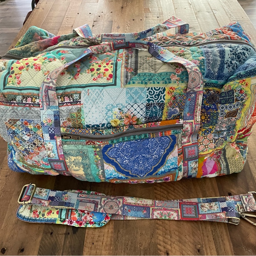 Johnny Was Annika quilted duffle in pristine condition.